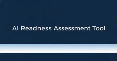 navy blue banner cover image that says: ai readiness assessment tool