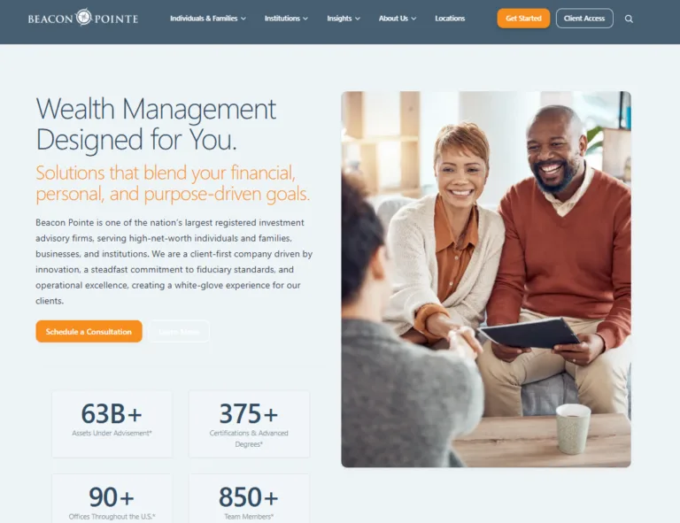 Beacon Pointe Dallas Home Page Screenshot