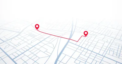 Local SEO map showing multiple financial advisor office locations connected across a city