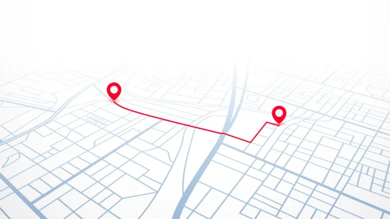 Local SEO map showing multiple financial advisor office locations connected across a city