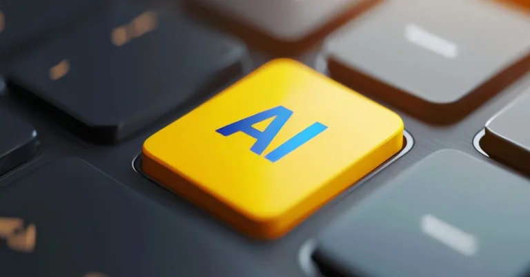 Keyboard key with AI label representing ChatGPT SEO impact.