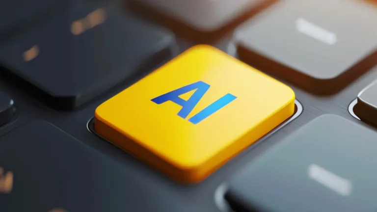 Keyboard key with AI label representing ChatGPT SEO impact.