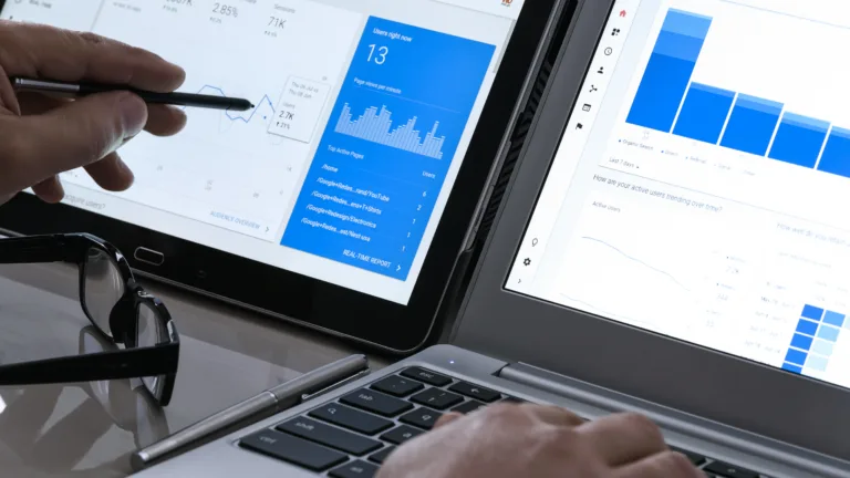 Marketing analytics screens used to track omnichannel campaign performance and customer engagement.